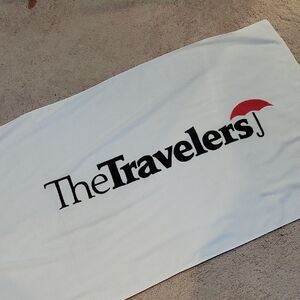 Vintage TheTravelers Logo Beach Towel